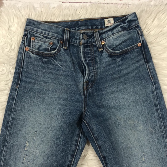 Levi's White Oak Cone Denim Wedgie Icon Foothills Button Fly High Rise Jeans - Picture 9 of 16